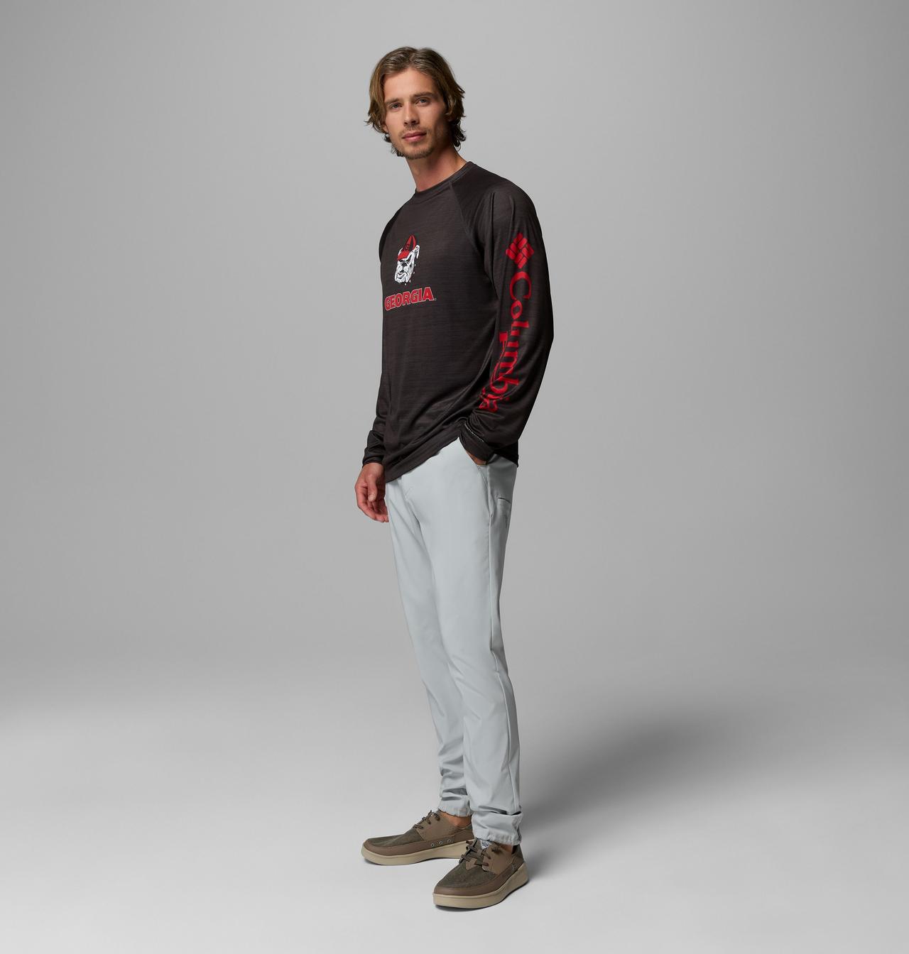 Men's Collegiate PFG Terminal Tackle™ Heather Long Sleeve Shirt - Georgia 2