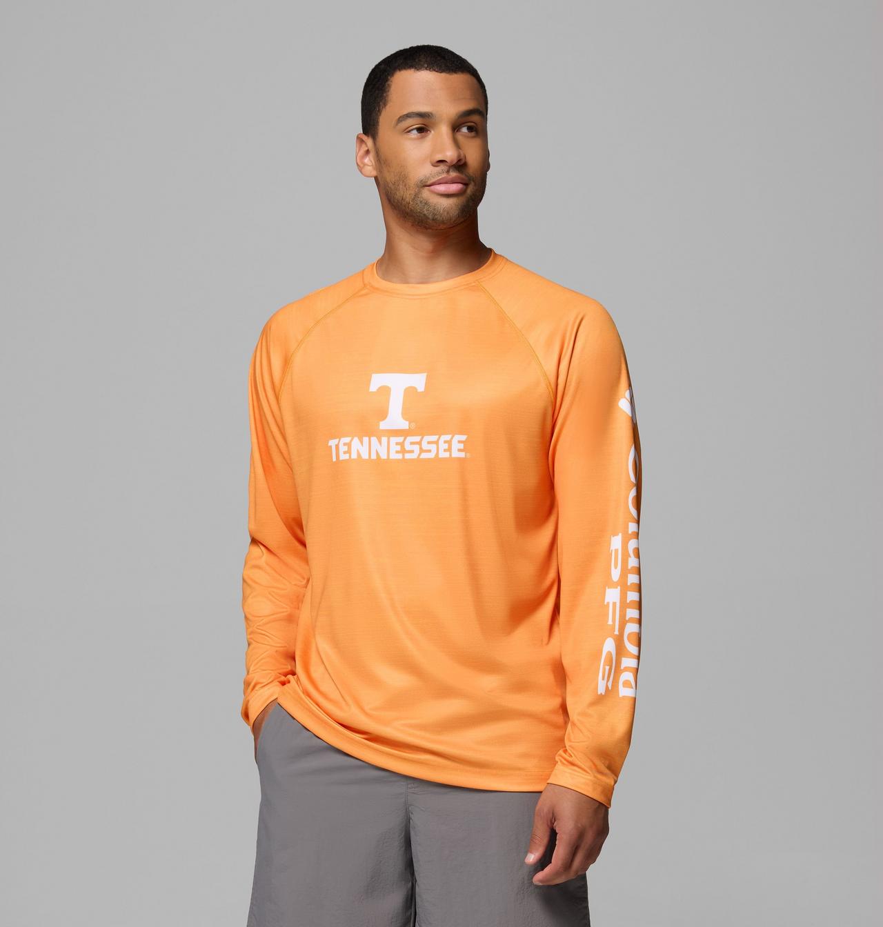 Men's Collegiate PFG Terminal Tackle™ Heather Long Sleeve Shirt - Tennessee 1