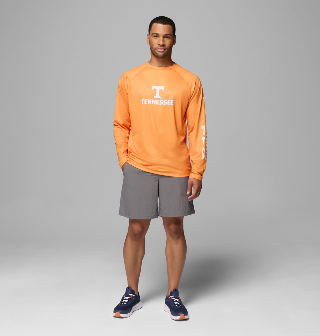 Men's Collegiate PFG Terminal Tackle™ Heather Long Sleeve Shirt - Tennessee 2