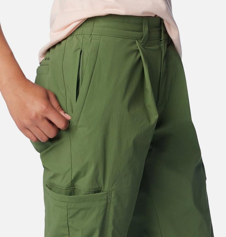 Women's Boundless Trek Pleated Casual Trousers, Color: Canteen, image 6