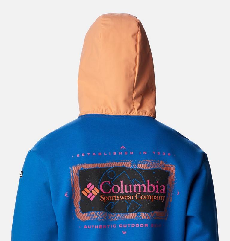 Sudadera estampada con capucha Wintertrainer para hombre, Color: Bright Indigo, Bright Nectar, image 5