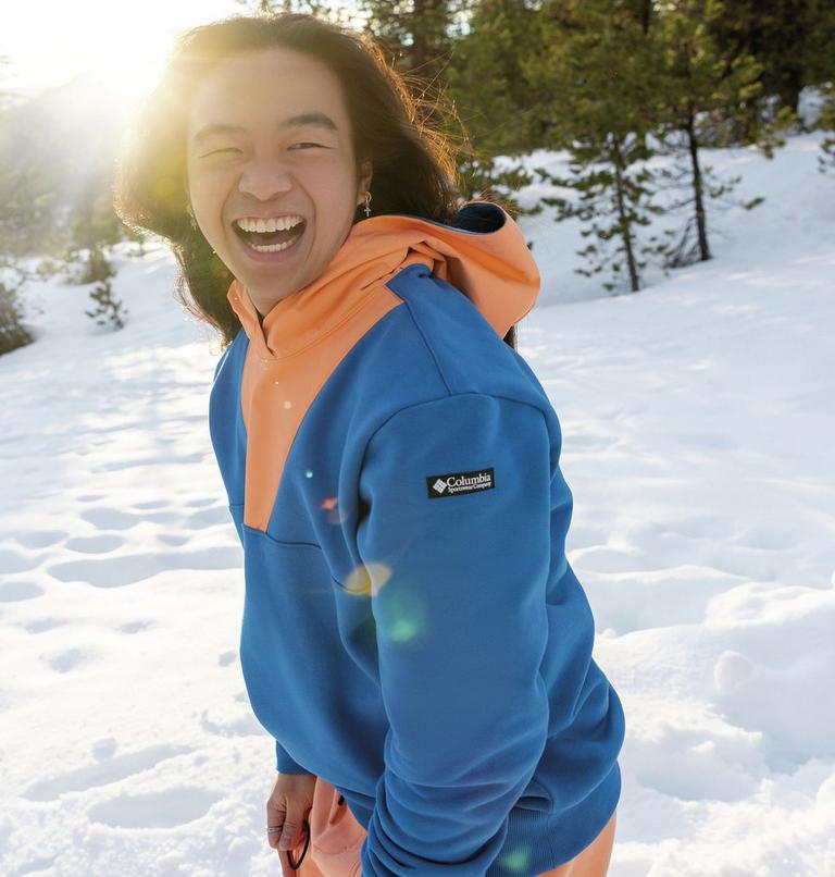 Sudadera estampada con capucha Wintertrainer para hombre, Color: Bright Indigo, Bright Nectar, image 7