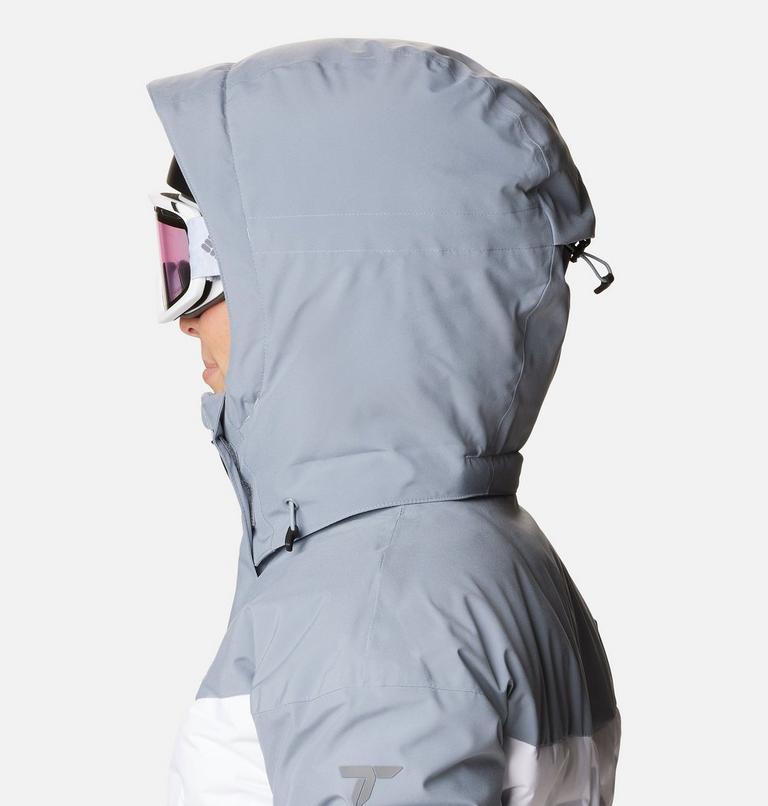 Women's Wildcard III Waterproof Down Ski Jacket - 2023 COLLECTION, Color: White, Tradewinds Grey, image 8