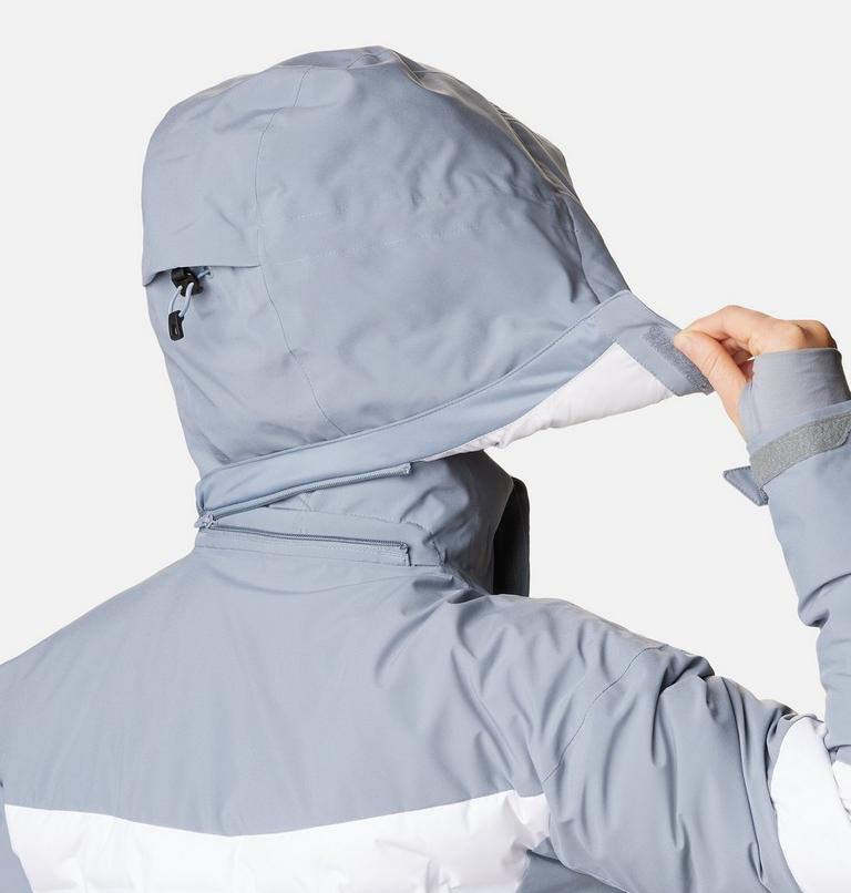 Women's Wildcard III Waterproof Down Ski Jacket - 2023 COLLECTION, Color: White, Tradewinds Grey, image 9
