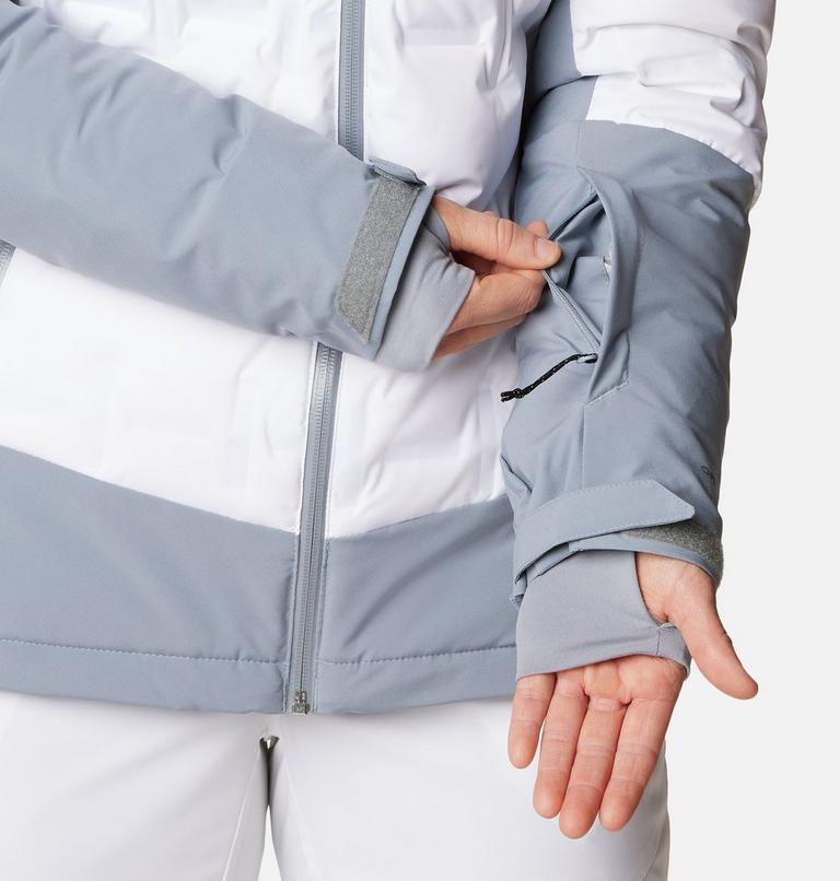 Women's Wildcard III Waterproof Down Ski Jacket - 2023 COLLECTION, Color: White, Tradewinds Grey, image 11