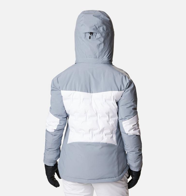 Women's Wildcard III Waterproof Down Ski Jacket - 2023 COLLECTION, Color: White, Tradewinds Grey, image 2