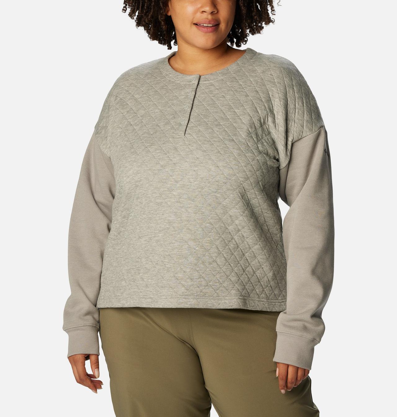 Women's Hart Mountain™ Quilted Crew - Plus Size 1