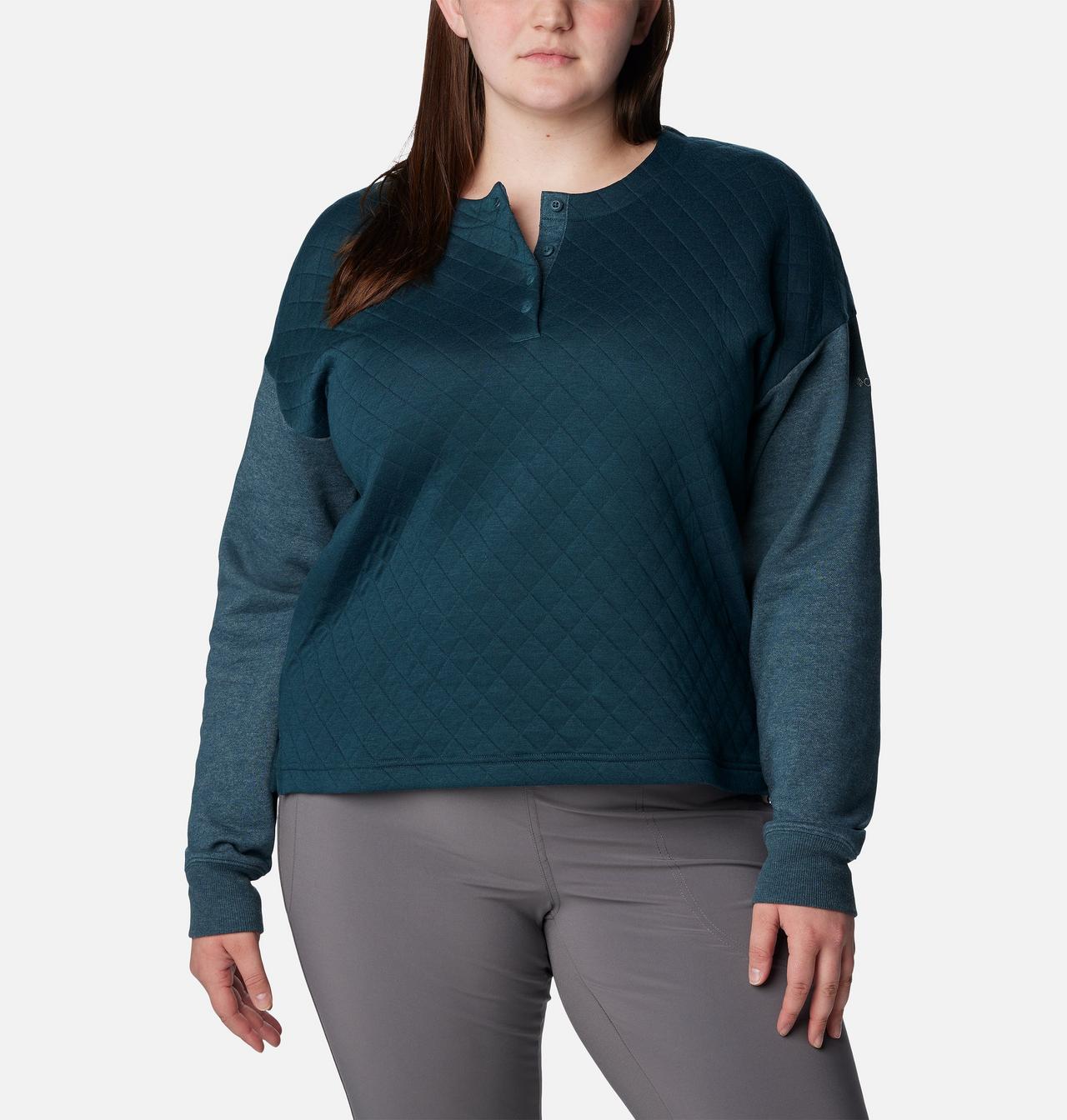 Women's Hart Mountain™ Quilted Crew - Plus Size 1