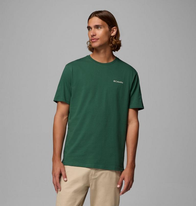 Men's Barton Springs Graphic T-Shirt, Color: Rain Forest, Dark Stone, image 3
