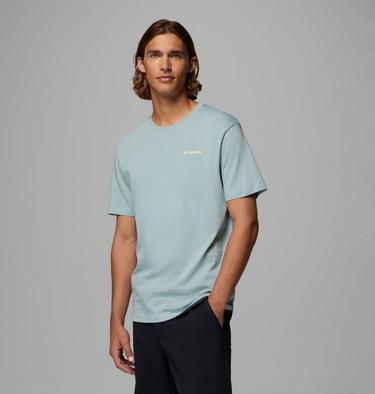 Men's Barton Springs Graphic T-Shirt, Color: Crushed Blue, Citron Haze, image 12
