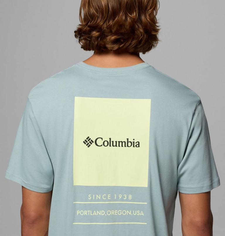 Men's Barton Springs Graphic T-Shirt, Color: Crushed Blue, Citron Haze, image 6