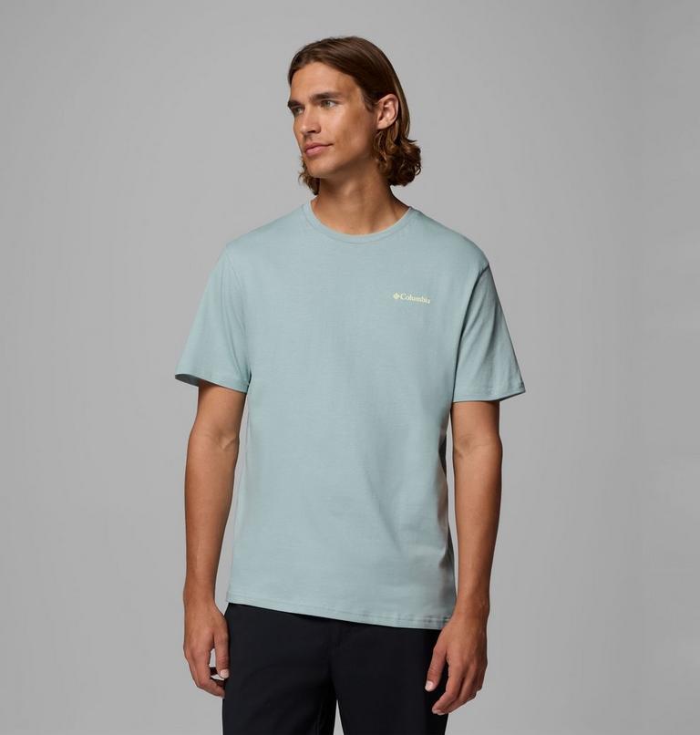 Men's Barton Springs Graphic T-Shirt, Color: Crushed Blue, Citron Haze, image 3
