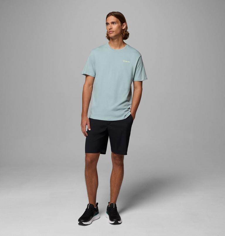 Men's Barton Springs Graphic T-Shirt, Color: Crushed Blue, Citron Haze, image 2