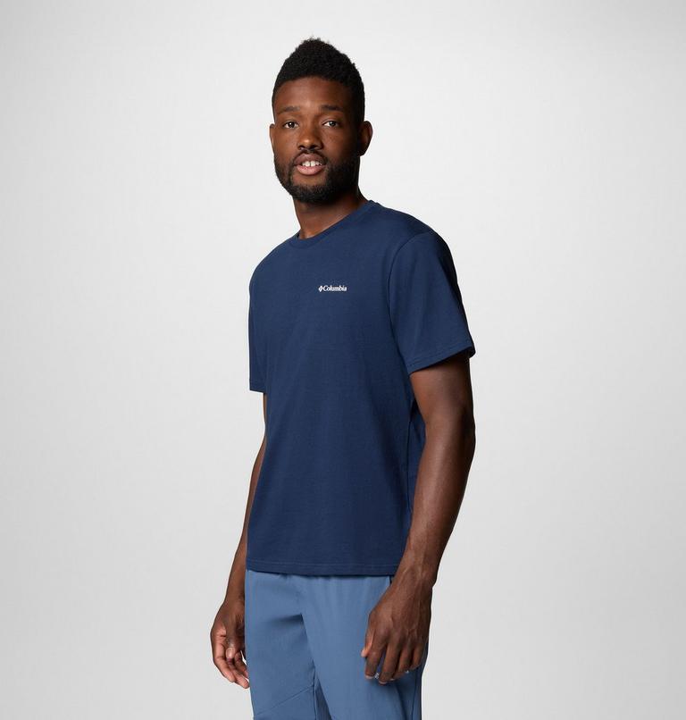 Men's Barton Springs Graphic T-Shirt, Color: Collegiate Navy, White, image 4