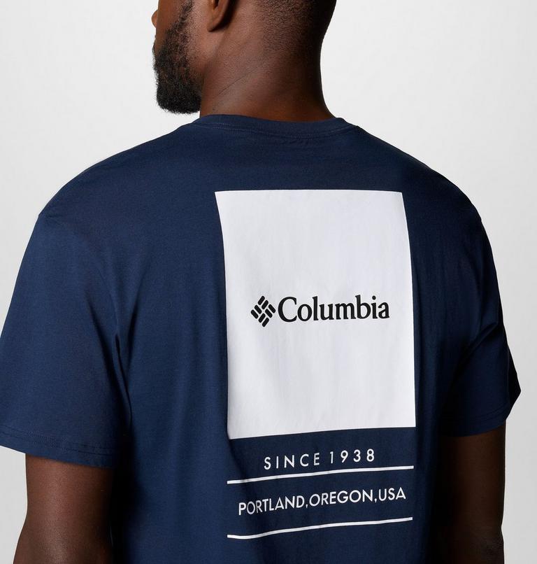 Men's Barton Springs Graphic T-Shirt, Color: Collegiate Navy, White, image 6