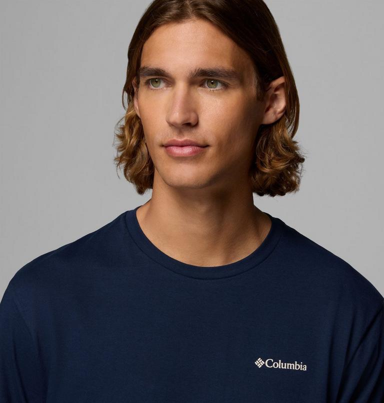 Men's Barton Springs Graphic T-Shirt, Color: Collegiate Navy, Dark Stone, image 5
