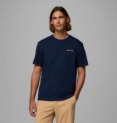 Men's Barton Springs Graphic T-Shirt, Color: Collegiate Navy, Dark Stone, image 19
