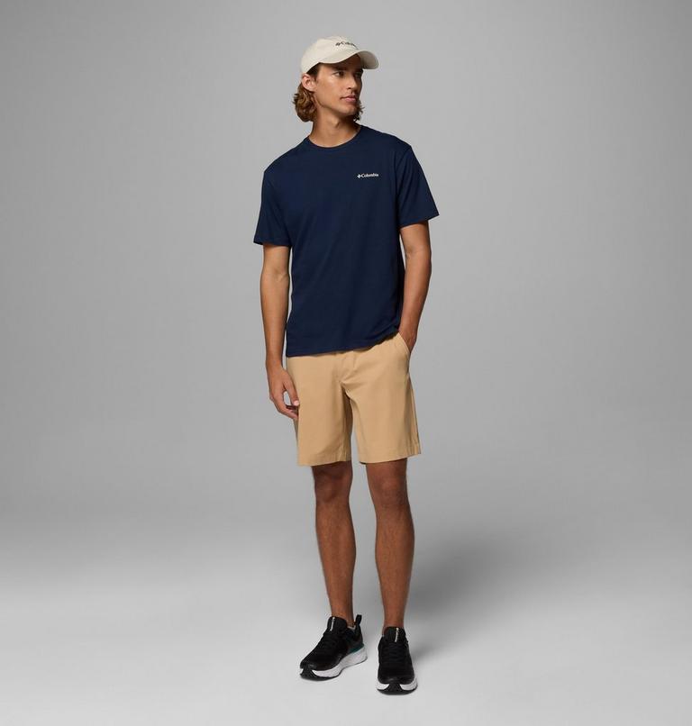 Men's Barton Springs Graphic T-Shirt, Color: Collegiate Navy, Dark Stone, image 2