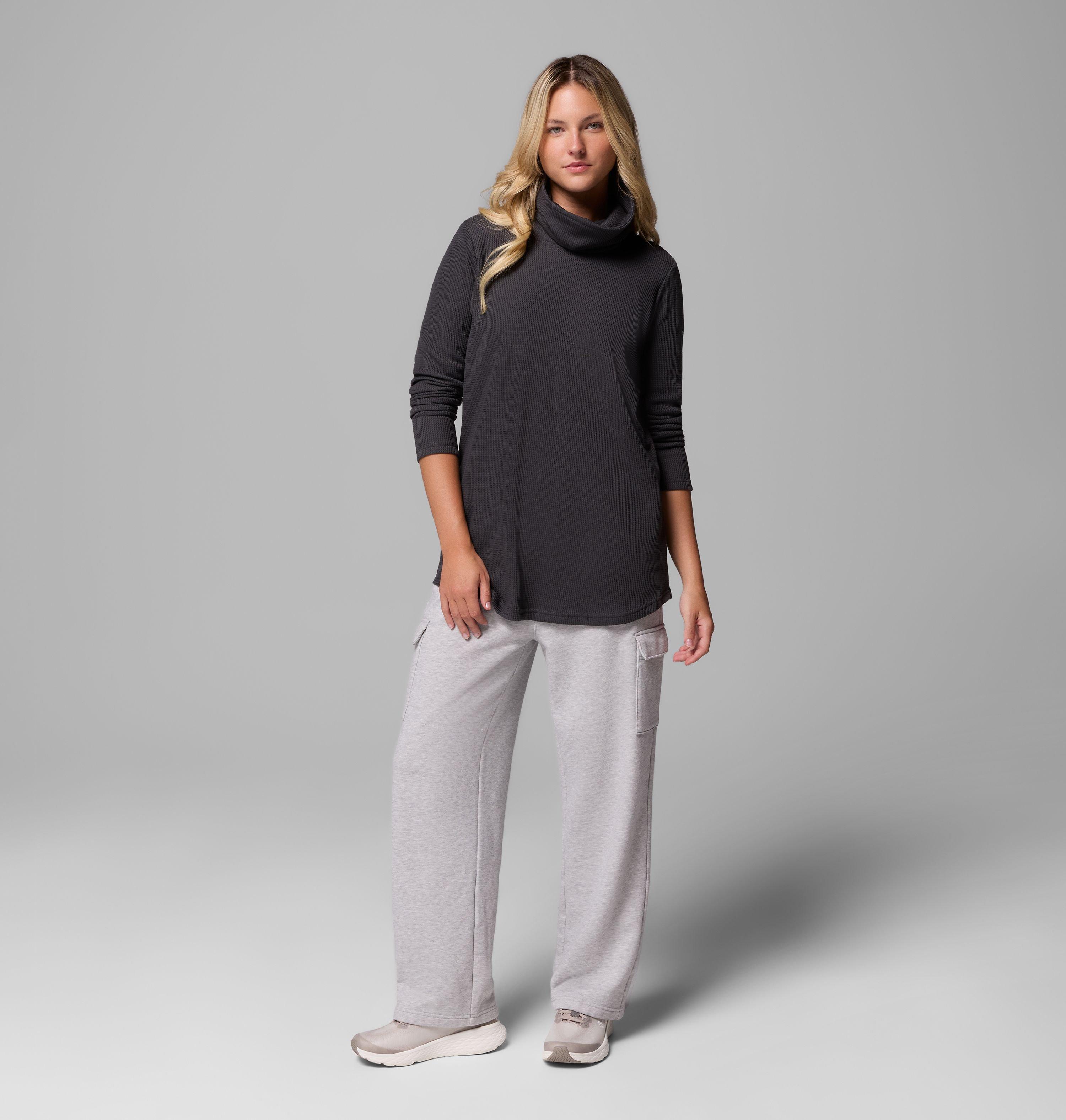 Women's Holly Hideaway Waffle Cowl Neck Pullover 2