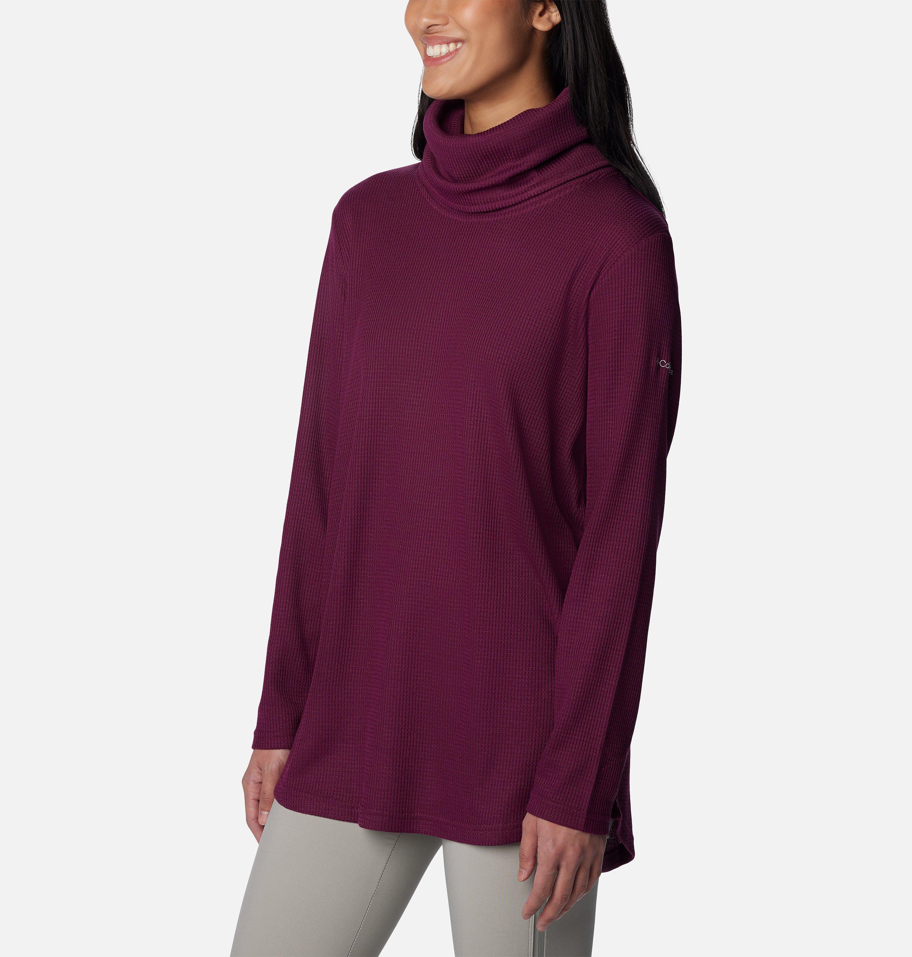 Women's Holly Hideaway Waffle Cowl Neck Pullover 5