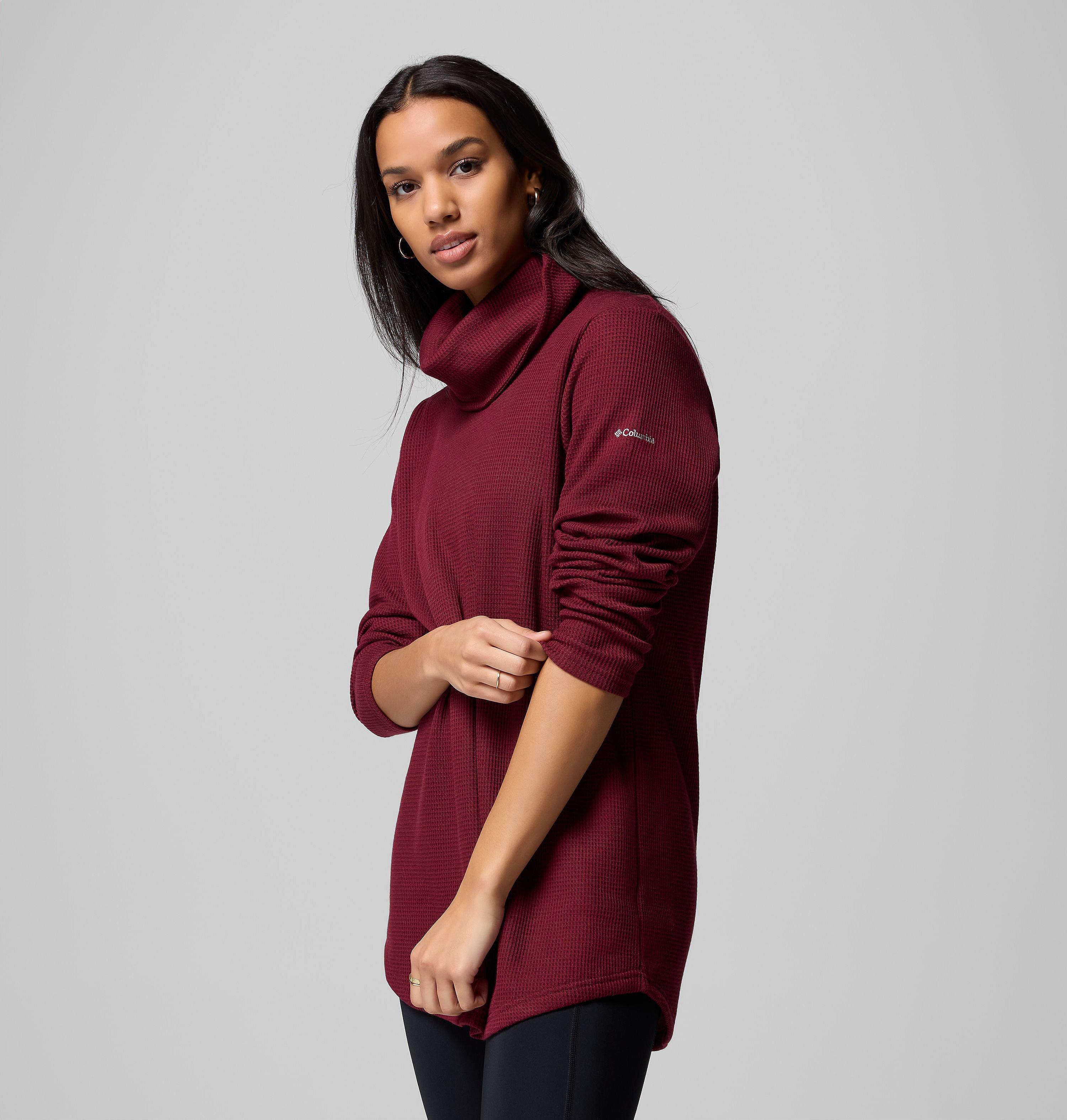 Women's Holly Hideaway Waffle Cowl Neck Pullover 4