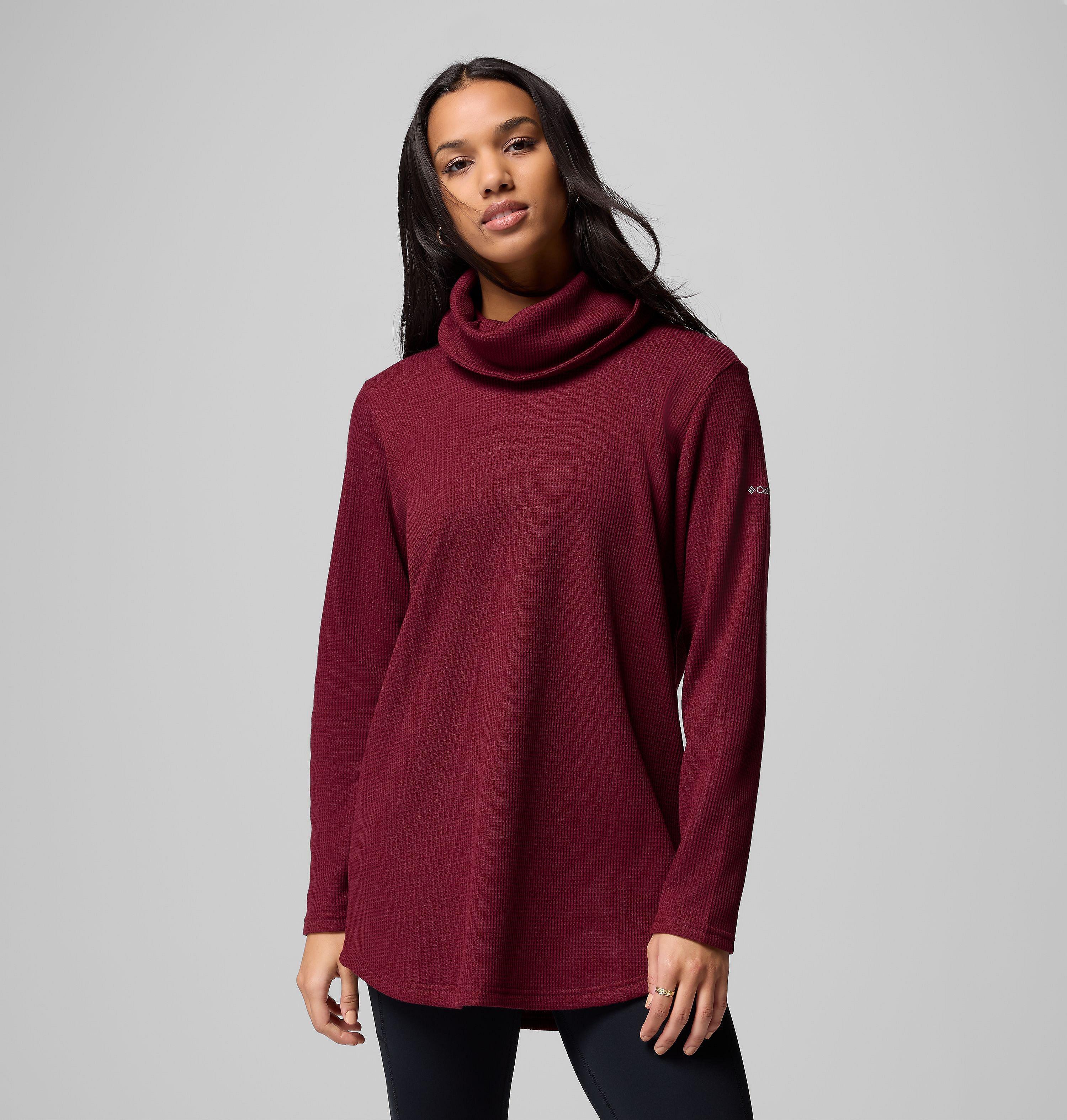 Women's Holly Hideaway Waffle Cowl Neck Pullover 5