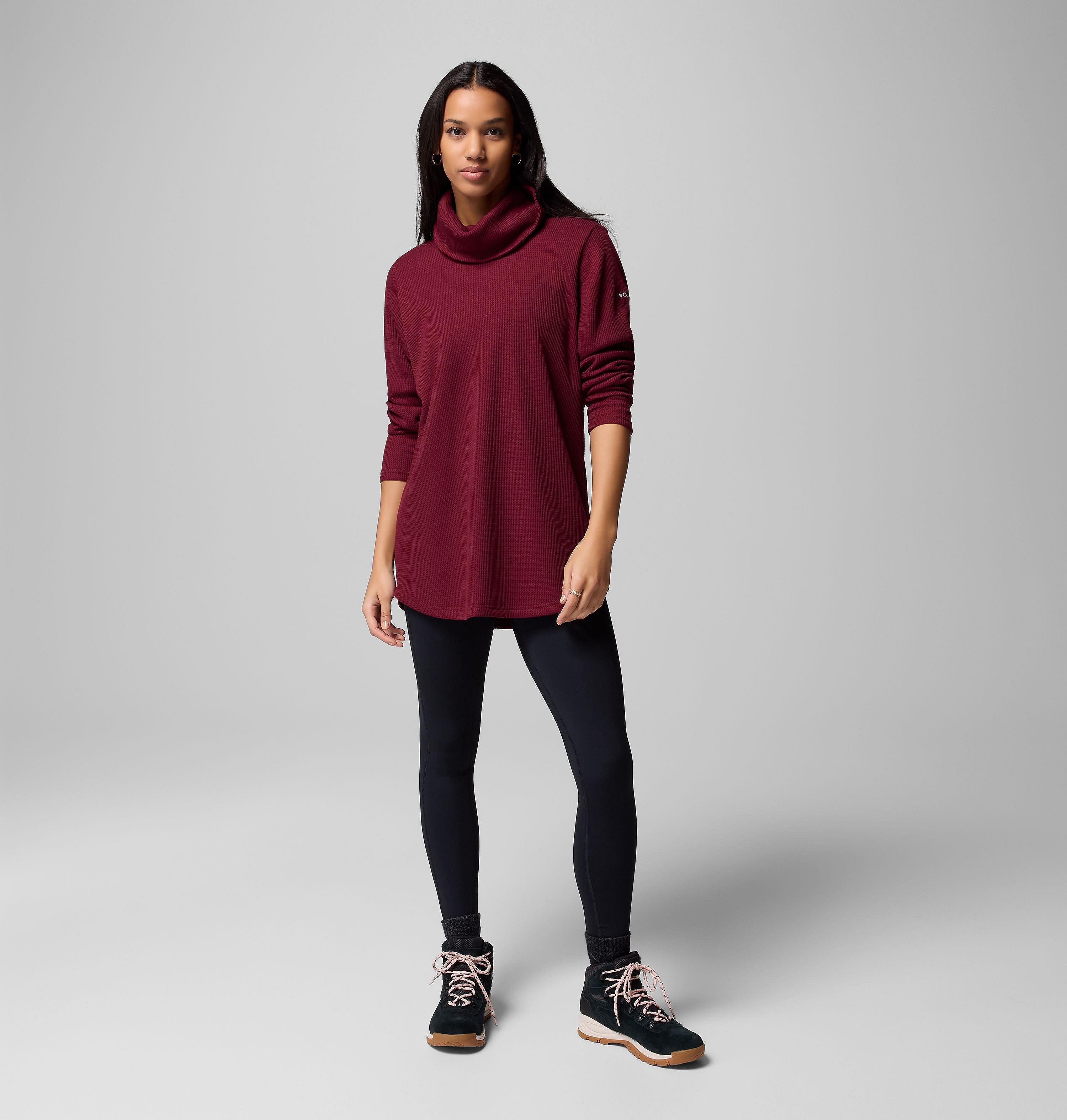Women's Holly Hideaway Waffle Cowl Neck Pullover 2