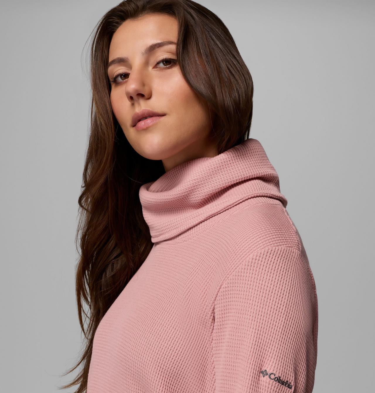 Women's Holly Hideaway™ Waffle Cowl Neck Pullover 5