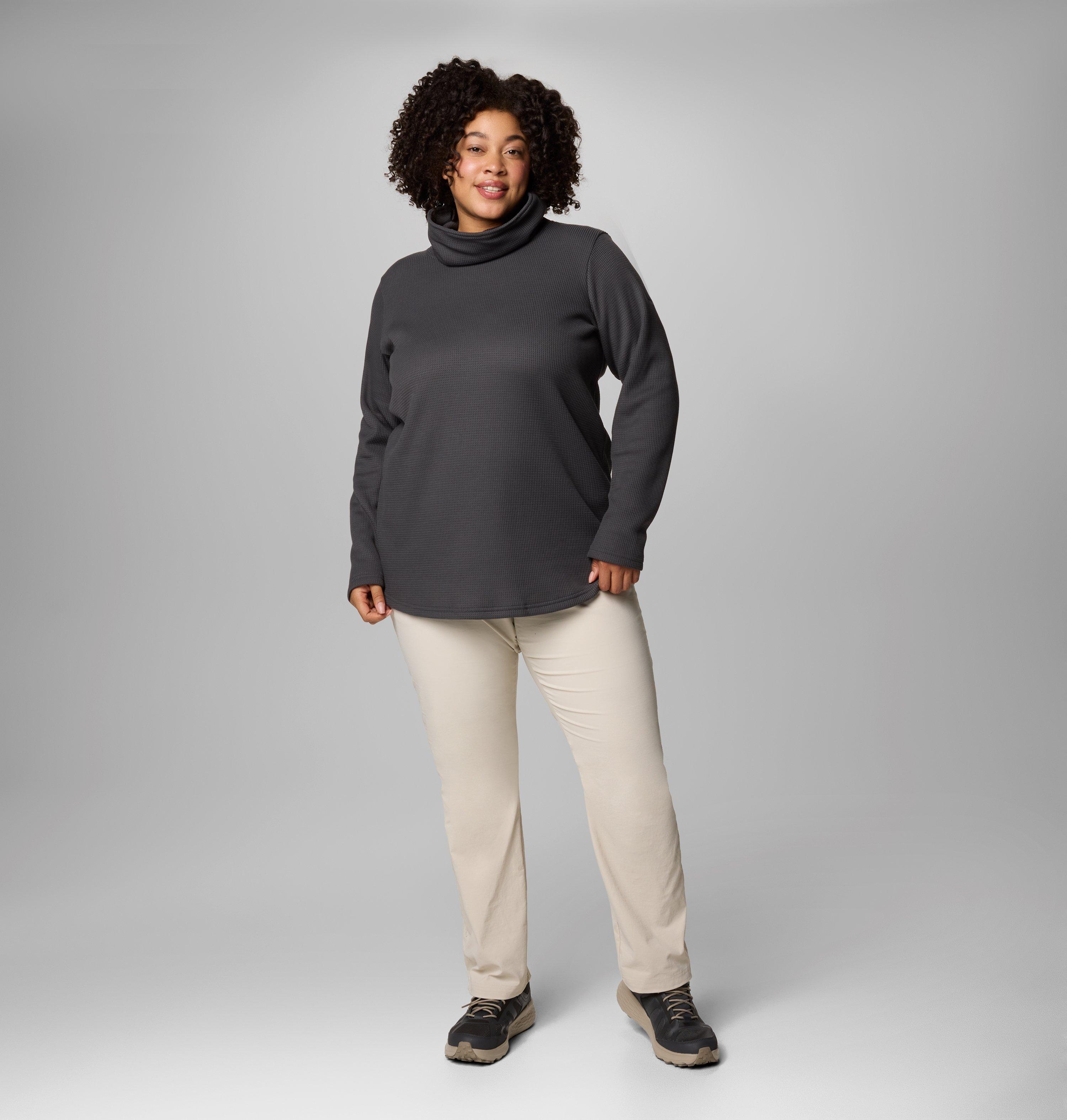 Women's Holly Hideaway Waffle Cowl Neck Pullover - Plus Size 3