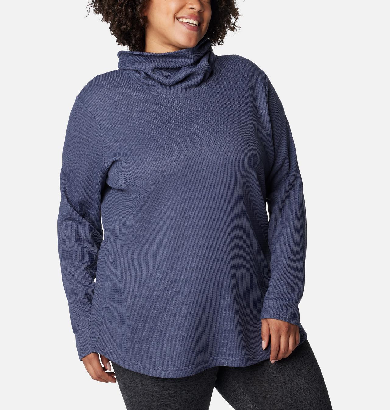 Women's Holly Hideaway™ Waffle Cowl Neck Pullover - Plus Size 5