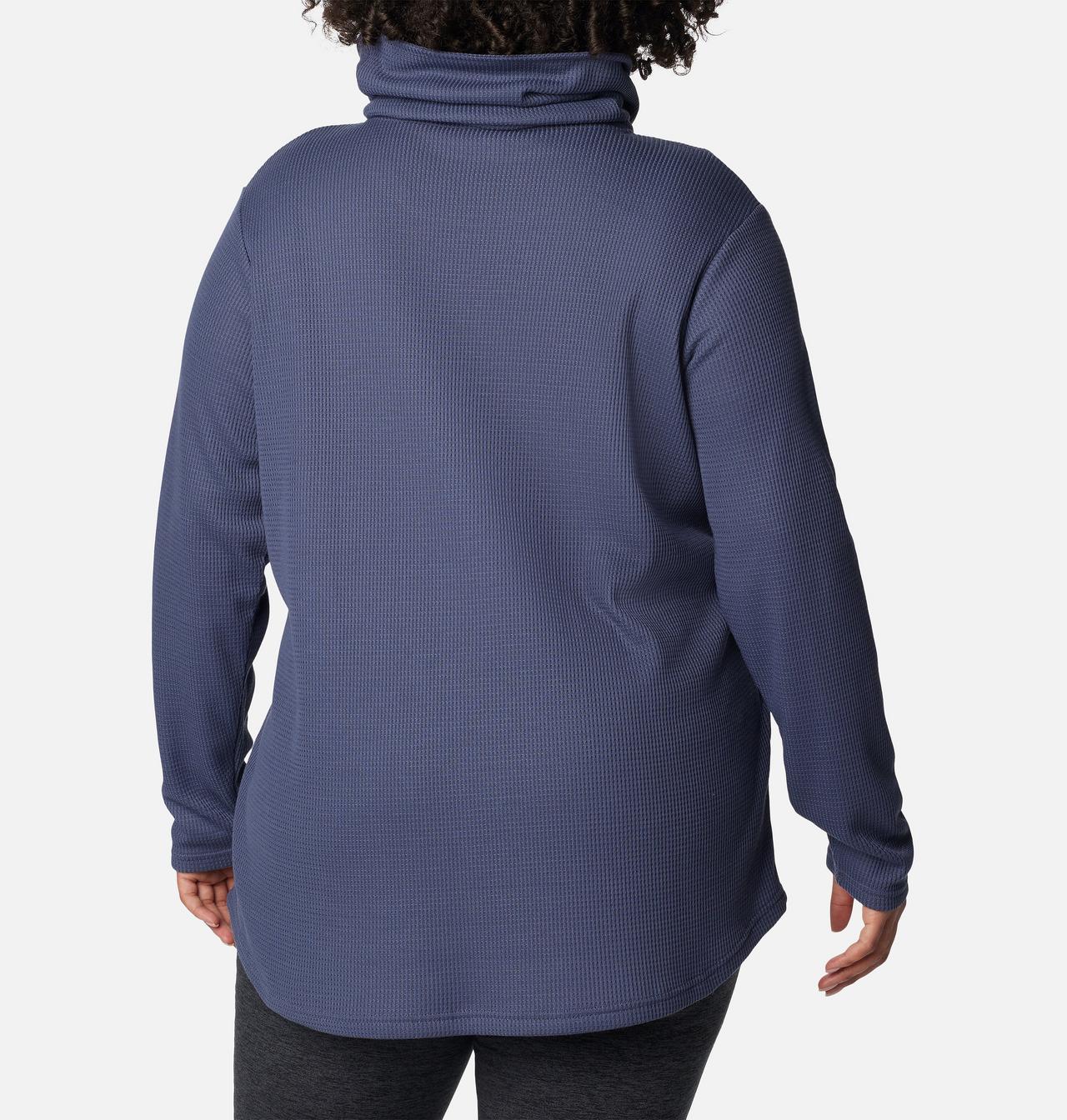 Women's Holly Hideaway™ Waffle Cowl Neck Pullover - Plus Size 2