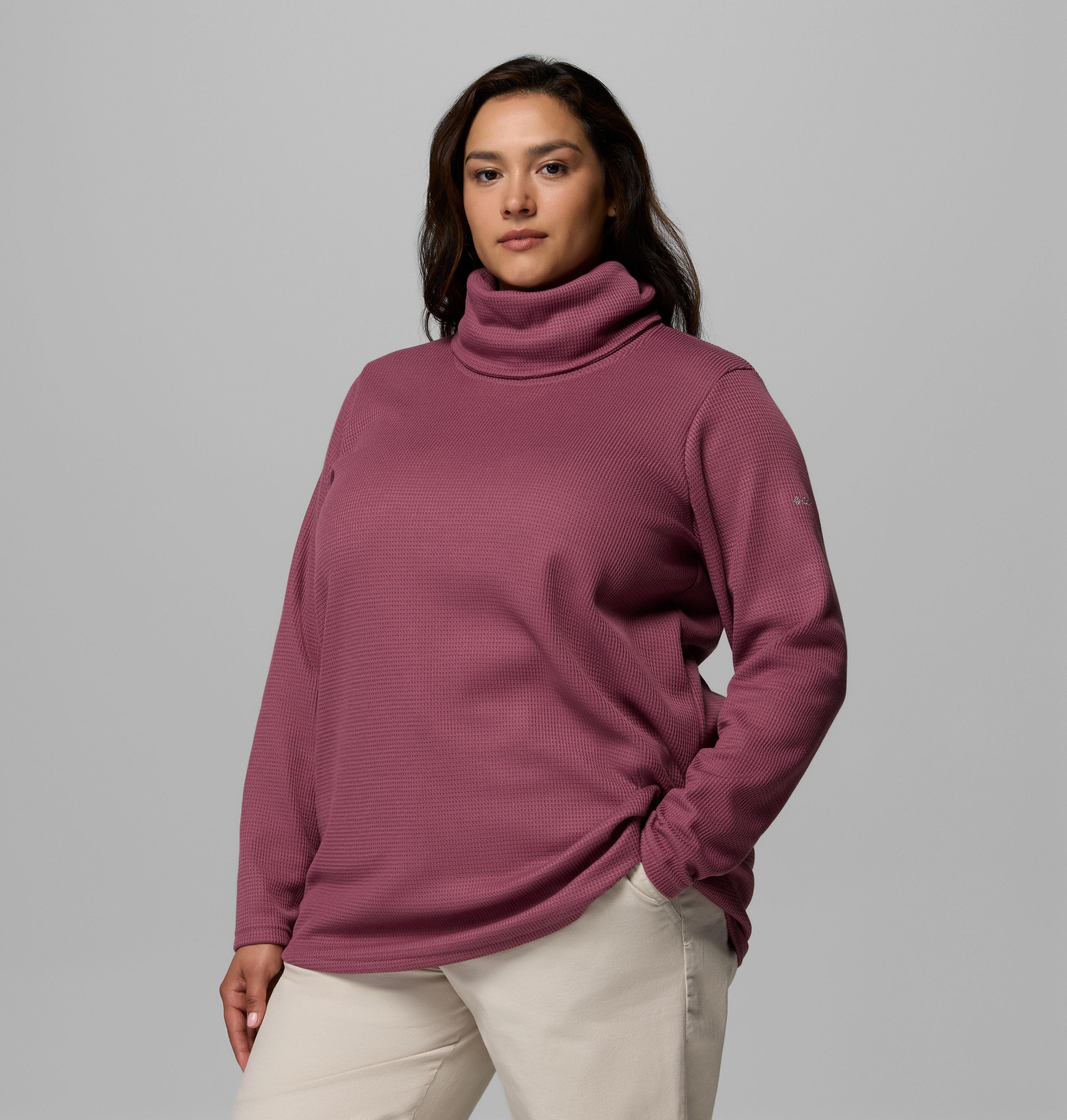 Women's Holly Hideaway Waffle Cowl Neck Pullover - Plus Size | 551 | 2X 4