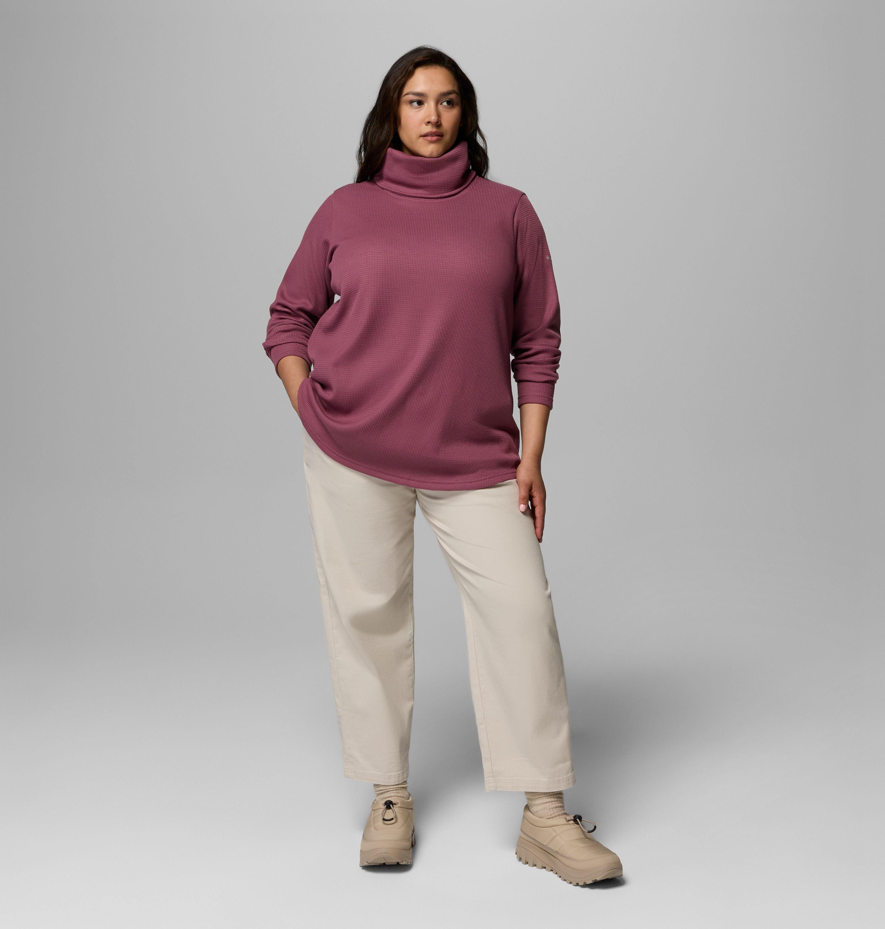 Women's Holly Hideaway Waffle Cowl Neck Pullover - Plus Size | 551 | 2X 2