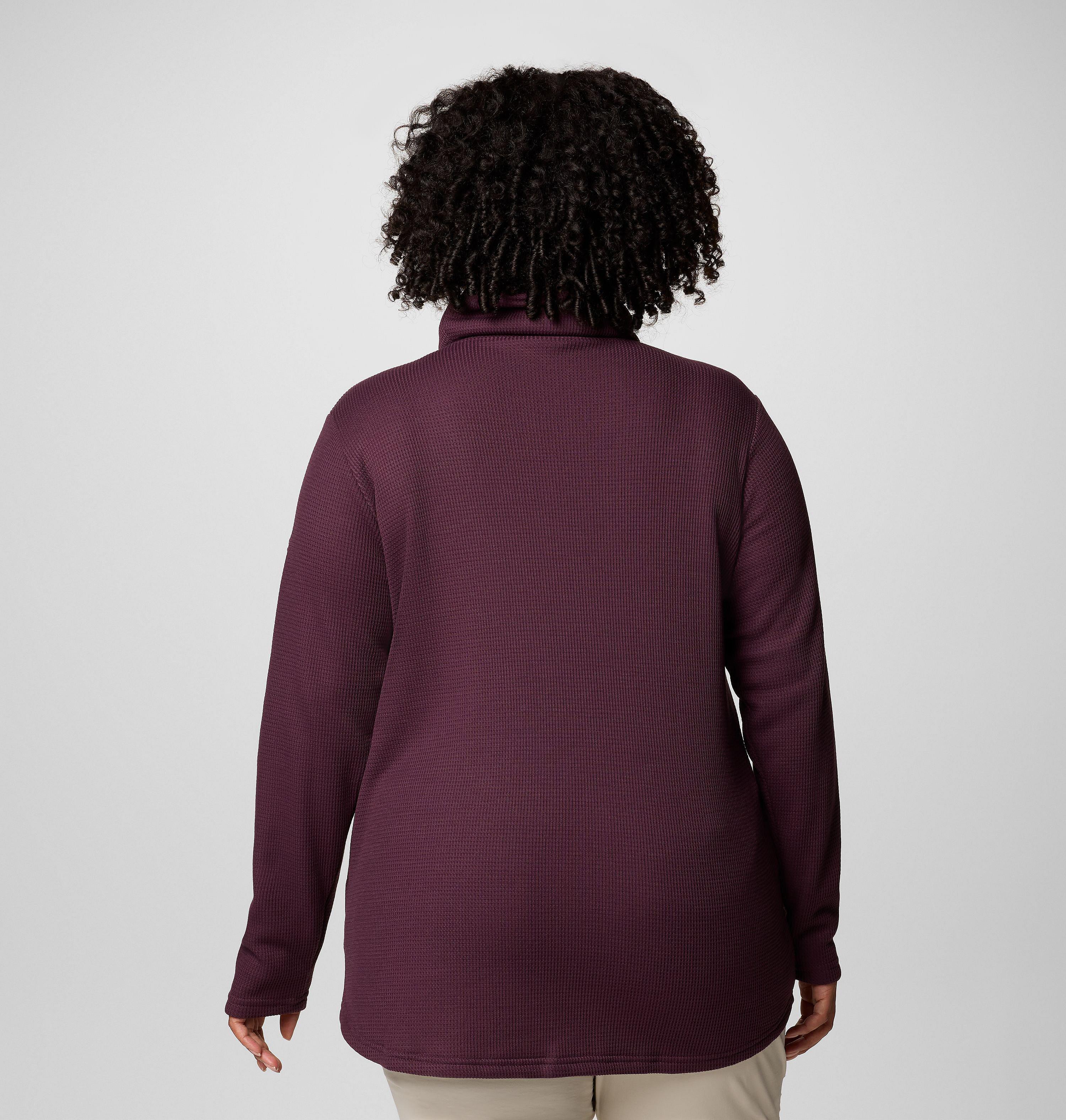 Women's Holly Hideaway Waffle Cowl Neck Pullover - Plus Size 2