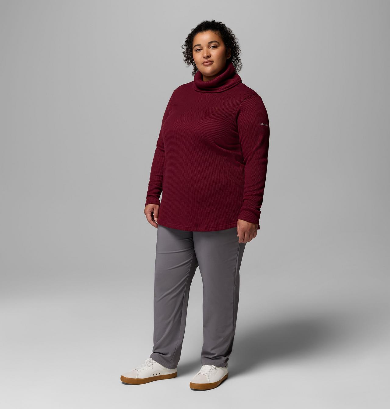 Women's Holly Hideaway™ Waffle Cowl Neck Pullover - Plus Size | 624 | 1X 2