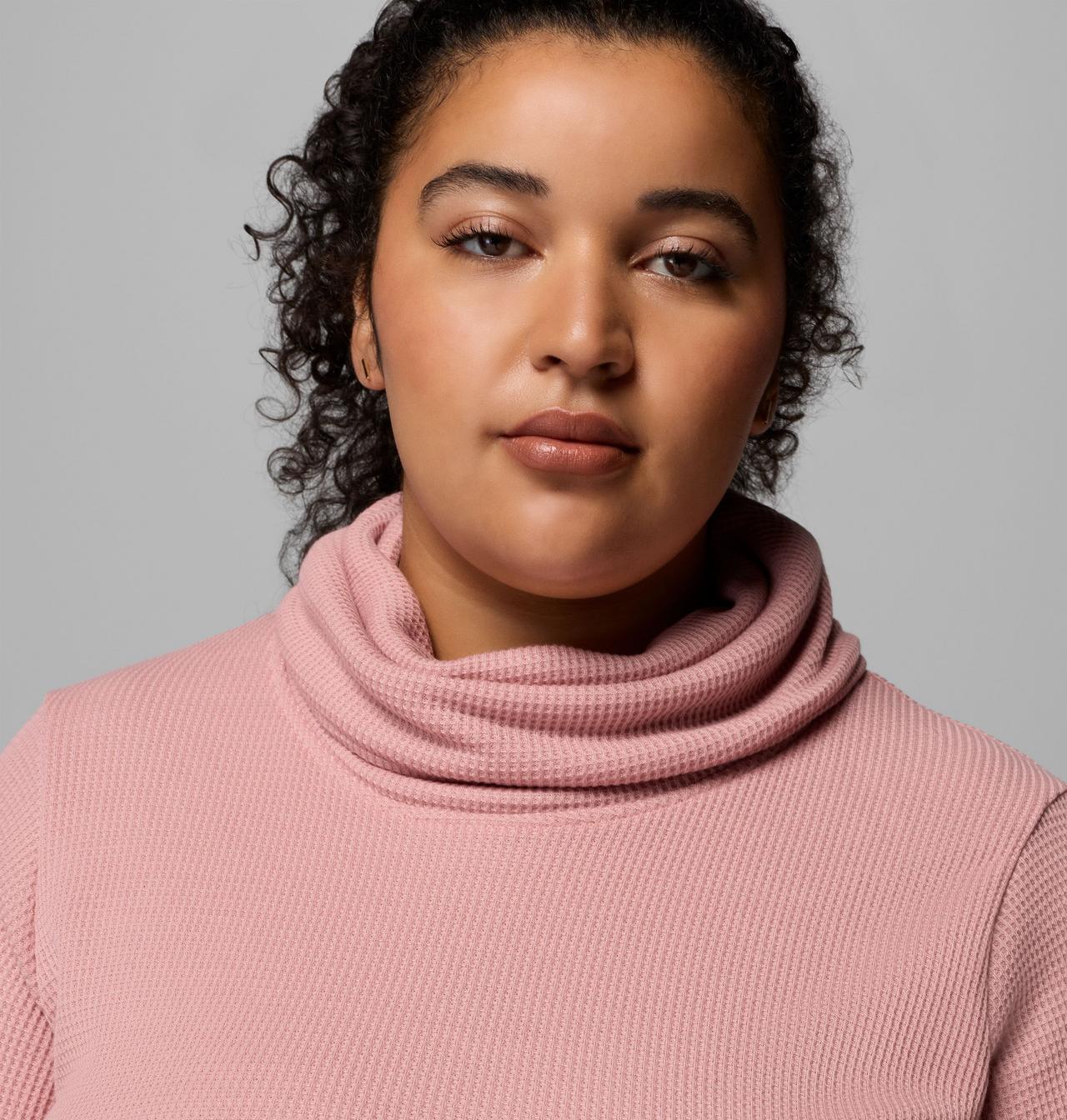 Women's Holly Hideaway™ Waffle Cowl Neck Pullover - Plus Size 5