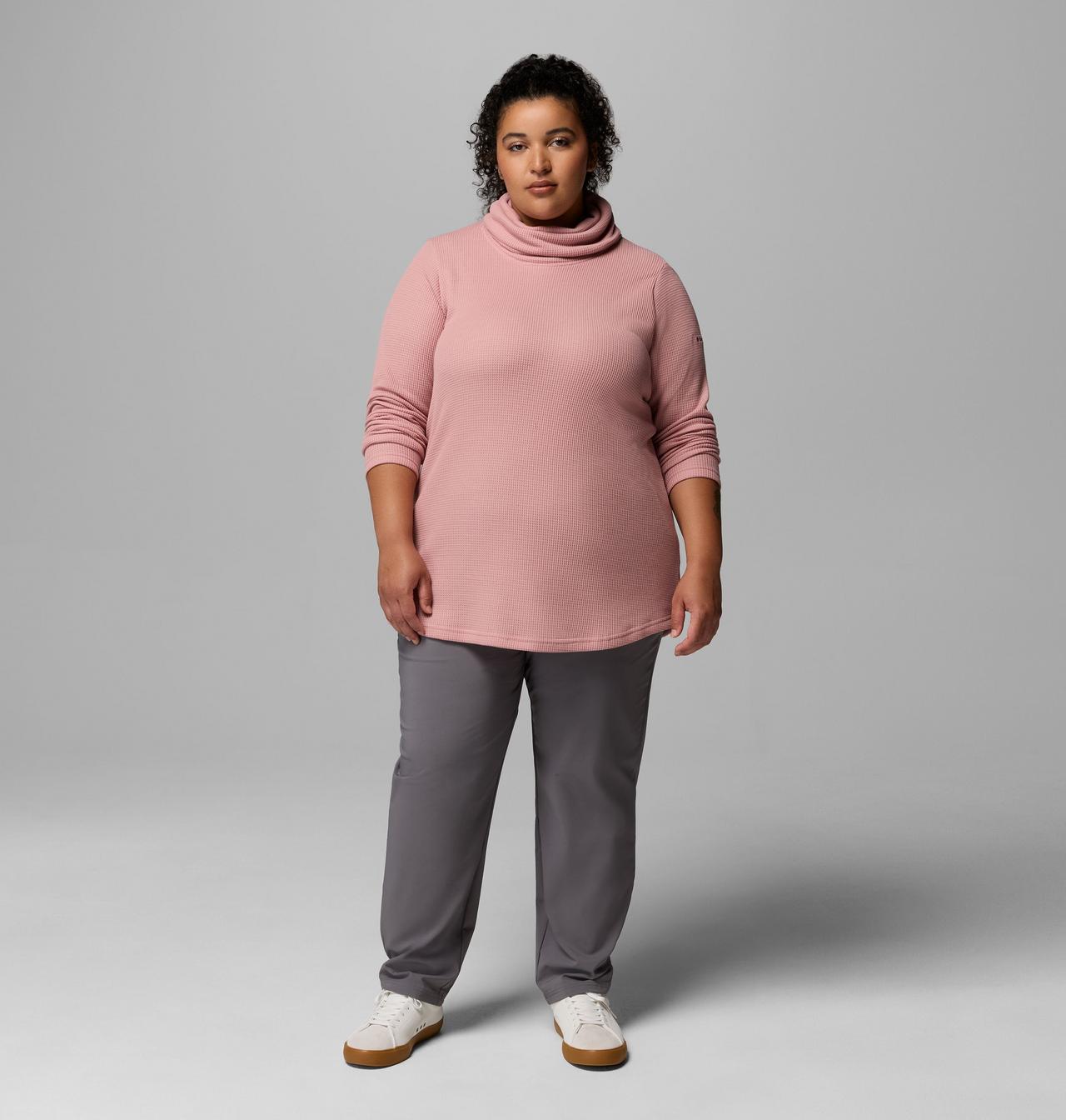 Women's Holly Hideaway™ Waffle Cowl Neck Pullover - Plus Size 2
