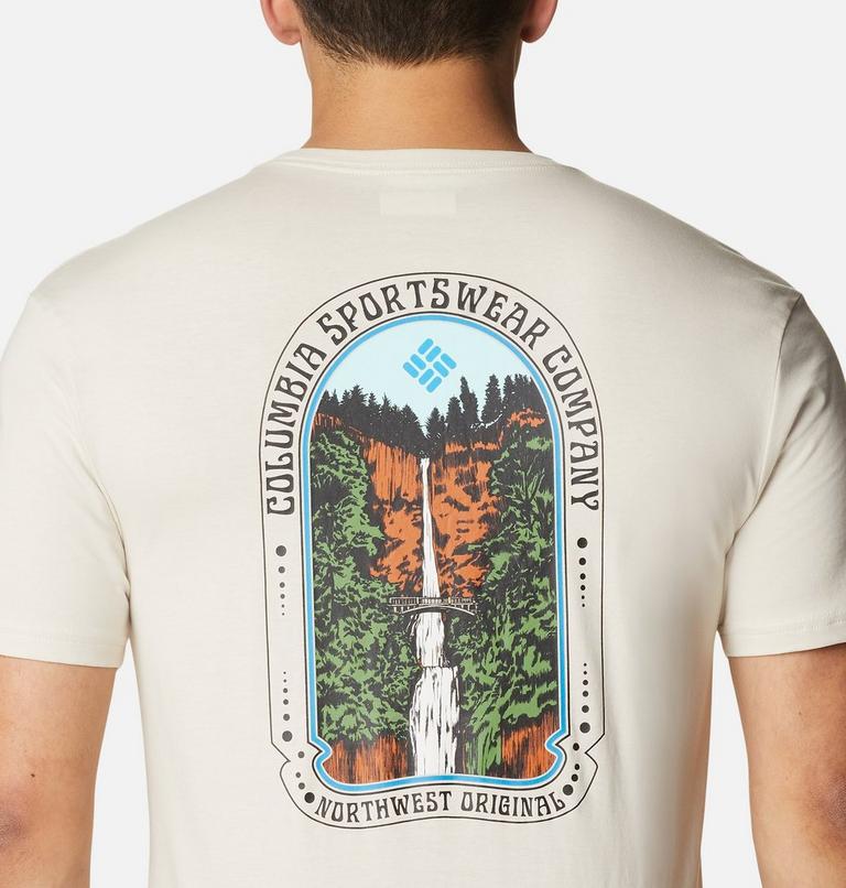 Men's Cavalry Trail Graphic T-Shirt, Color: Chalk, Retro Multnomah Graphic, image 5