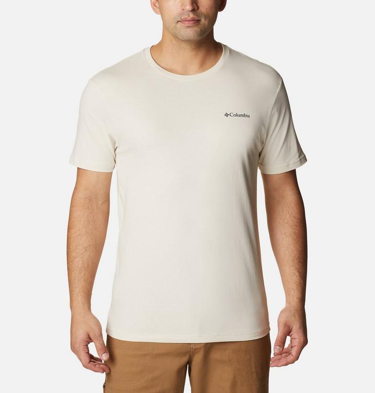 Men's Cavalry Trail Graphic T-Shirt, Color: Chalk, Retro Multnomah Graphic, image 2