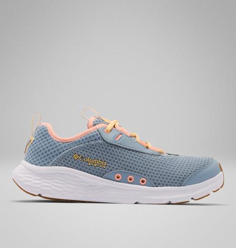Женские кроссовки Columbia Women's PFG Castback Shoe - Wide, цвет: Синий / Светло-жёлтый