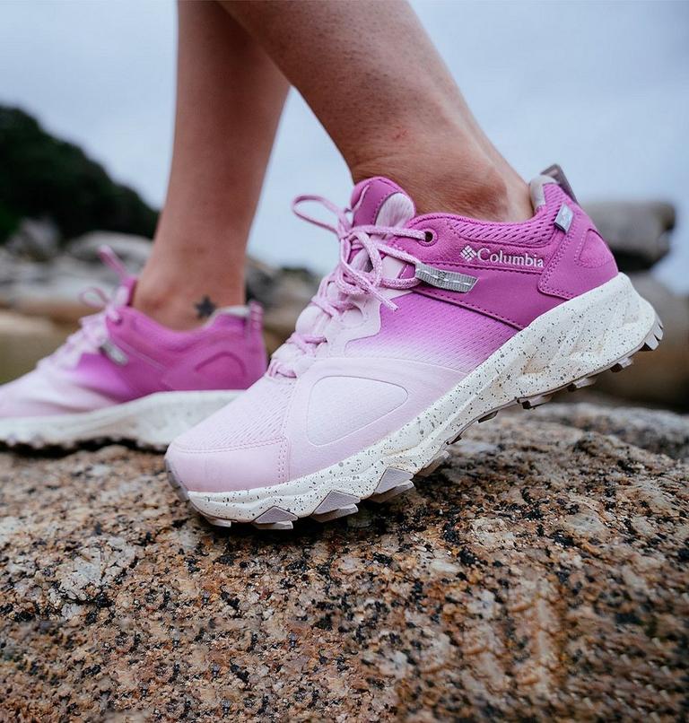 Women's Peakfreak Hera OutDry Hiking Shoe, Color: Pink Dawn, Berry Patch, image 11