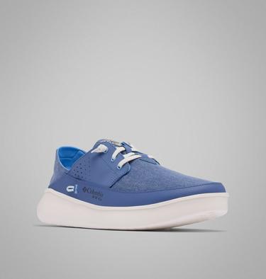 Men's Boatside Relaxed PFG Shoe, Color: Bluebell, White Cap, image 3