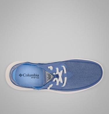 Men's Boatside Relaxed PFG Shoe, Color: Bluebell, White Cap, image 4