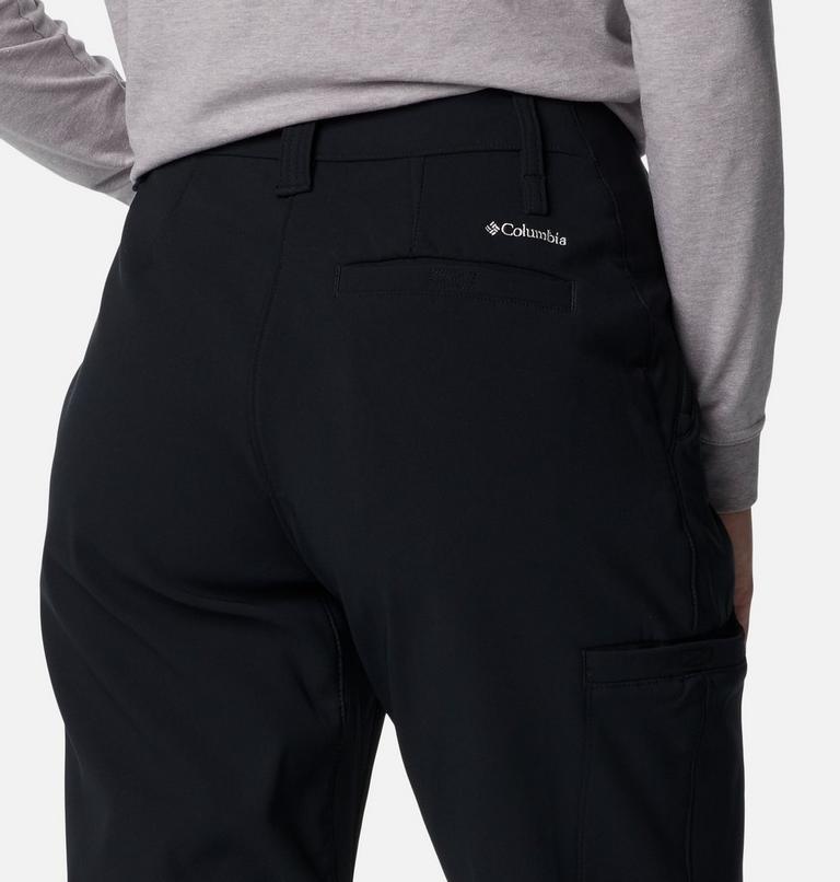 Women's Back Beauty Soft Shell Sun Protecting Hiking Trousers, Color: Black, image 5