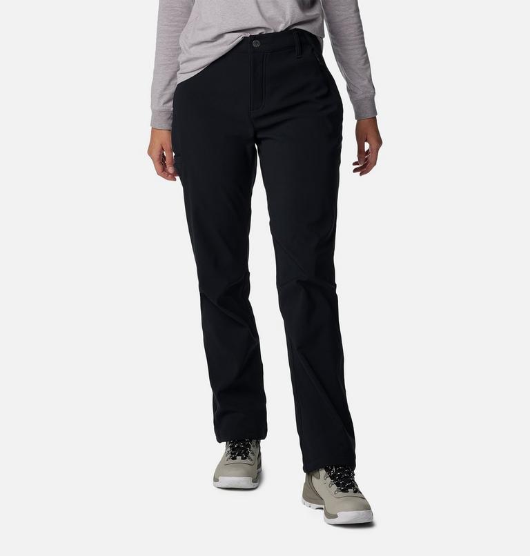 Women's Back Beauty Soft Shell Sun Protecting Hiking Trousers, Color: Black, image 1