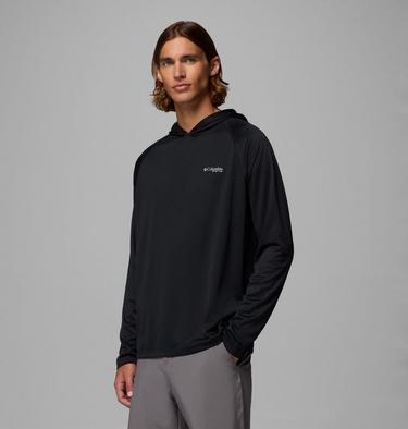 Men's PFG Solar Stream Technical Hoodie, Color: Black, image 7