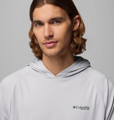 Men's PFG Solar Stream Technical Hoodie, Color: Cool Grey, image 12