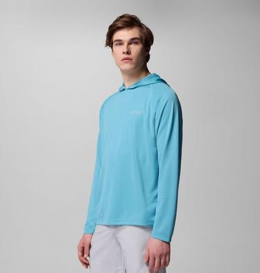 Men's PFG Solar Stream Technical Hoodie, Color: Vintage Blue, image 4