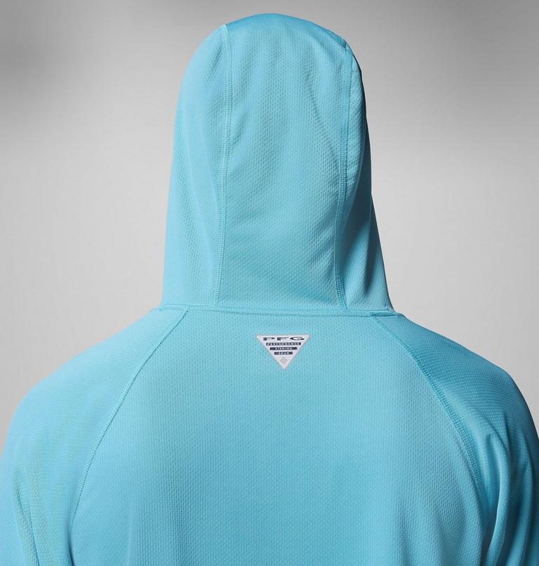 Sudadera técnica con capucha PFG Solar Stream para hombre, Color: Vintage Blue, image 7
