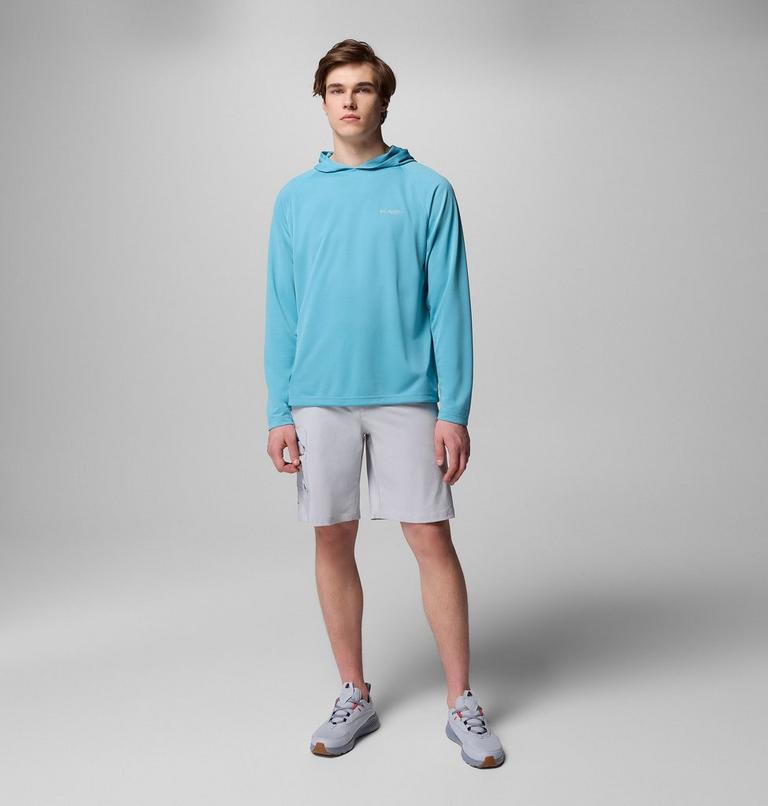 Sudadera técnica con capucha PFG Solar Stream para hombre, Color: Vintage Blue, image 9